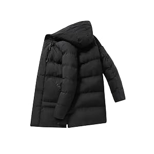 Men Long Hooded Jacket Oversize Puffer Down Coat Windproof Business Outwear Warm Winter Parka