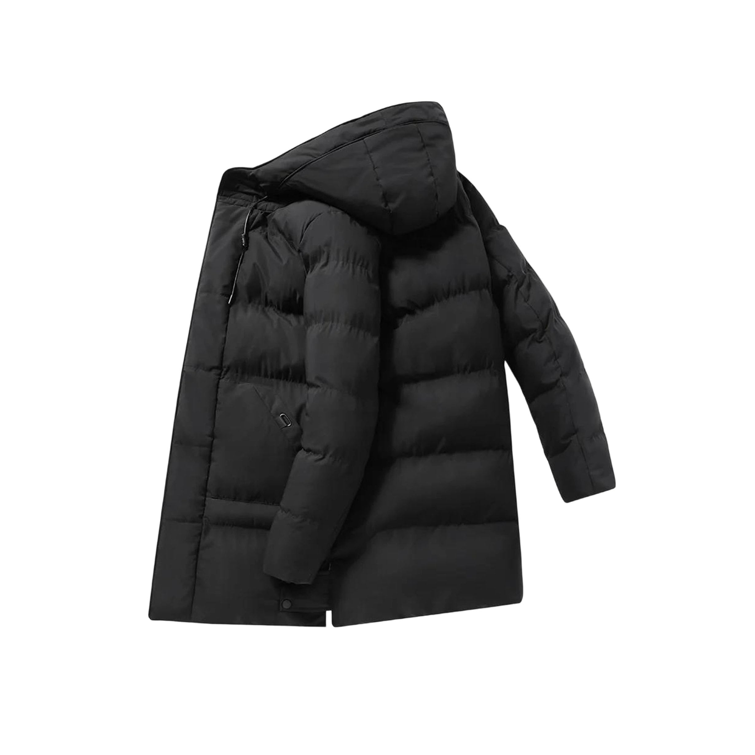 Men Long Hooded Jacket Oversize Puffer Down Coat Windproof Business Outwear Warm Winter Parka