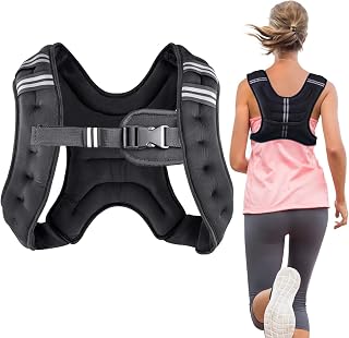 Henkelion Weighted Vest Weight Vest for Men Women Kids Weights Included, Body Weight Vests Adjustable for Running, Training Workout, Jogging, Walking - Amazon product rated Grade A