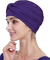 Vista 16 de Alnorm Gorro de quimioterapia, sombrero de viscosa para mujer, turbante para la cabeza para mujer