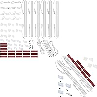 Vista 1 de Litever Kit de luces para debajo del gabinete, regulables por pared, regulador de corriente alterna, complemento, barras de luz LED de 12 pulgadas