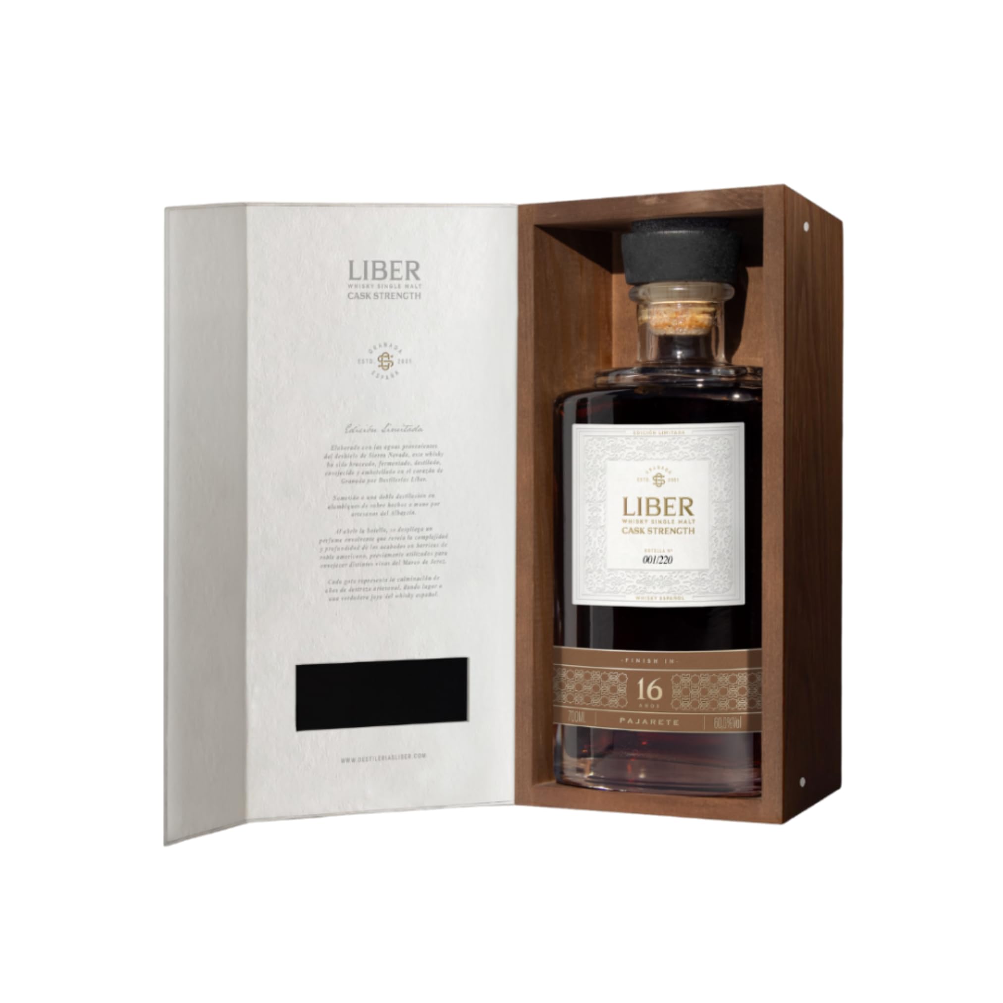 Whisky Premium 16 Años Cask Strength - Single Malt Español | 60% Vol | Edición Limitada Whisky para regalar