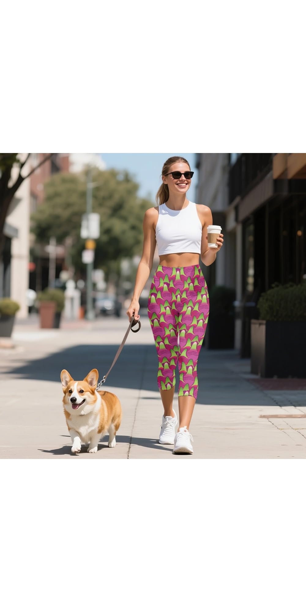 Amzbeauty Legging capri taille haute pour femme 3/4, legging de gym, pantalon de contrôle du ventre pour entraînement et yoga