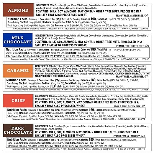 Miniatura 8 de World's Finest Chocolate - 60 barras de caramelo - Paquete variado de chocolate para recaudación de fondos