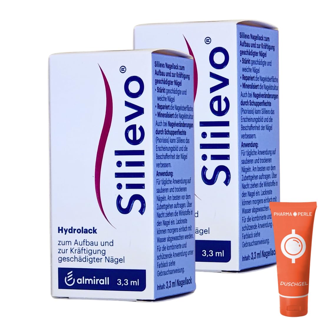 Nagellack 2x 3,3 ml I Aufbau und Kräftigung geschädigter Nägel I Medizinischer Nagelstärker I Nagelspliss, Nagelbruch und Nagelpsoriasis I Spar-Set plus Pharma Perle give-away