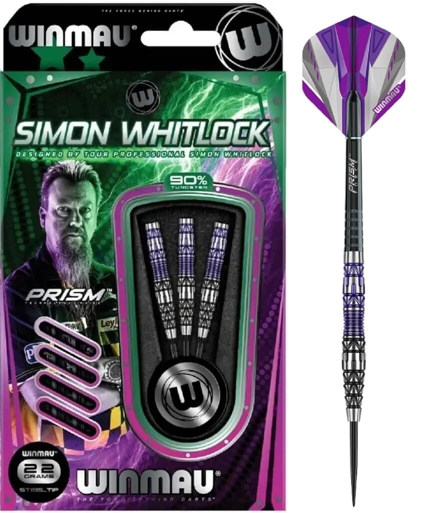 Winmau simon whitlock se steeltip darts 22gr - Dartpijlen