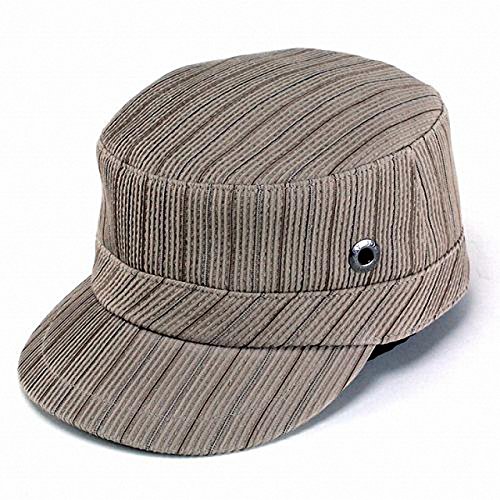 [ボルサリーノ] ワークキャップ 帽子 メンズ キャップ ピンストライプ/ブラウン