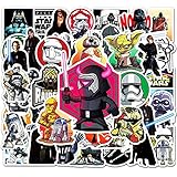 Star Wars Wasserdicht Vinyl Stickers Miotlsy Anime Star Wars Aufklebe,Graffiti Style Aufkleber für Wasserflasche und Auto Motorräder Fahrrad Skateboard Snowboard Gepäck Laptop 50 Stück