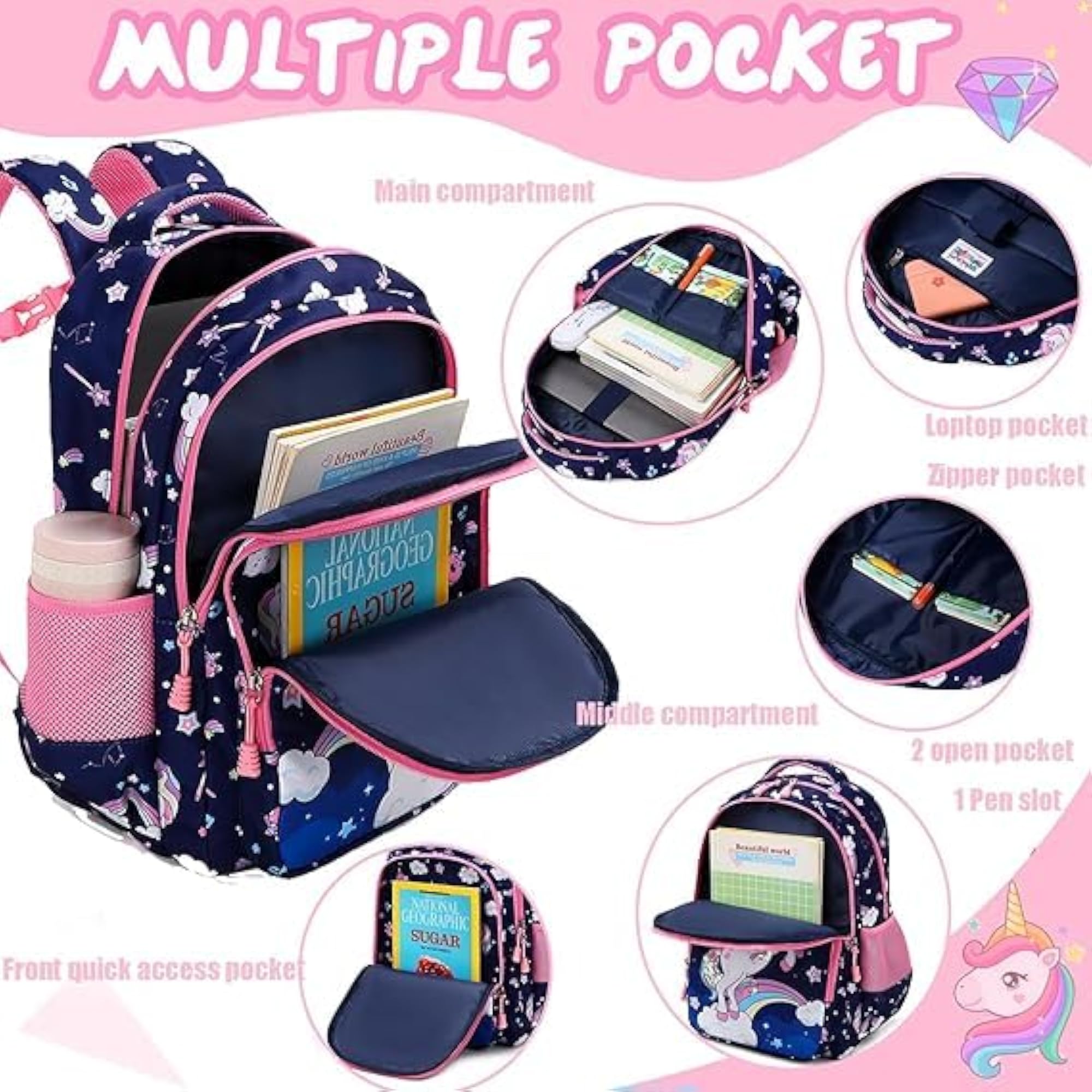 RR Waterproof Polyester 26L School Backpack, Lightweight