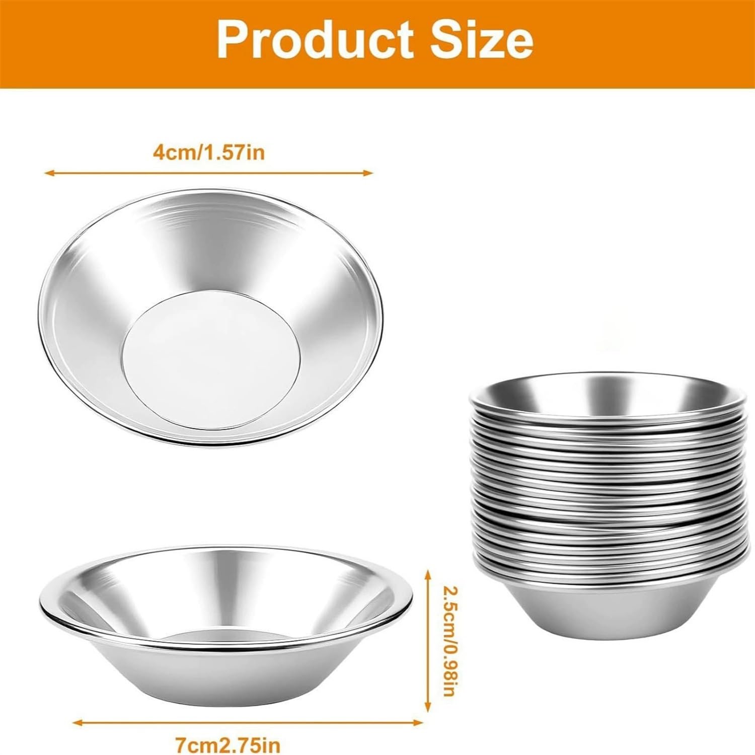 Lot de 60 moules à tarte réutilisables en aluminium anti-adhésif avec brosse à badigeonner en silicone pour tartes aux œufs, puddings et mini desserts