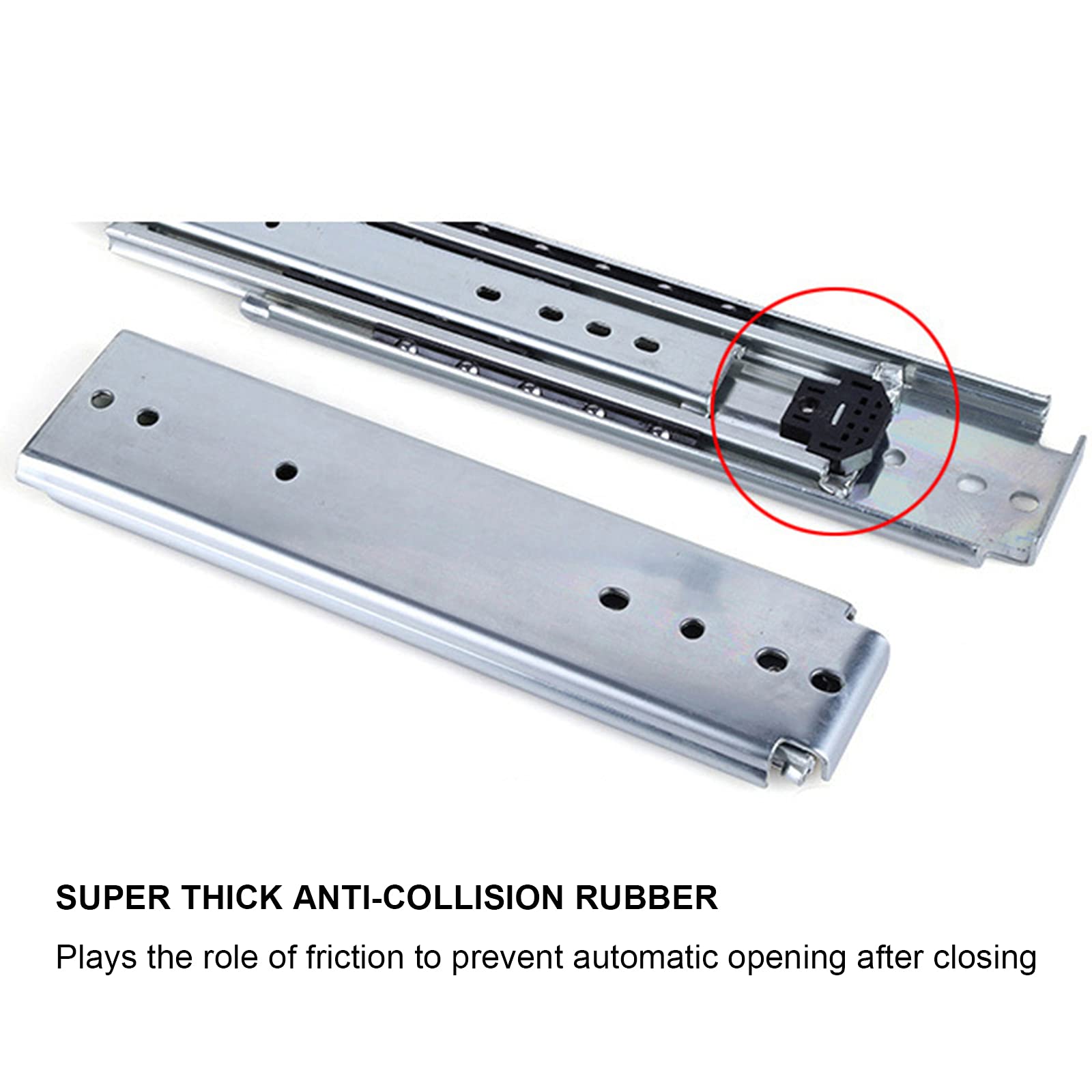 Guías telescópicas Correderas para cajones de extensión completa Correderas, Correderas para cajones resistentes con cerradura Capacidad de carga de 220 kg, 1 par, 14 pulgadas (355,6 mm) (32 pulgadas