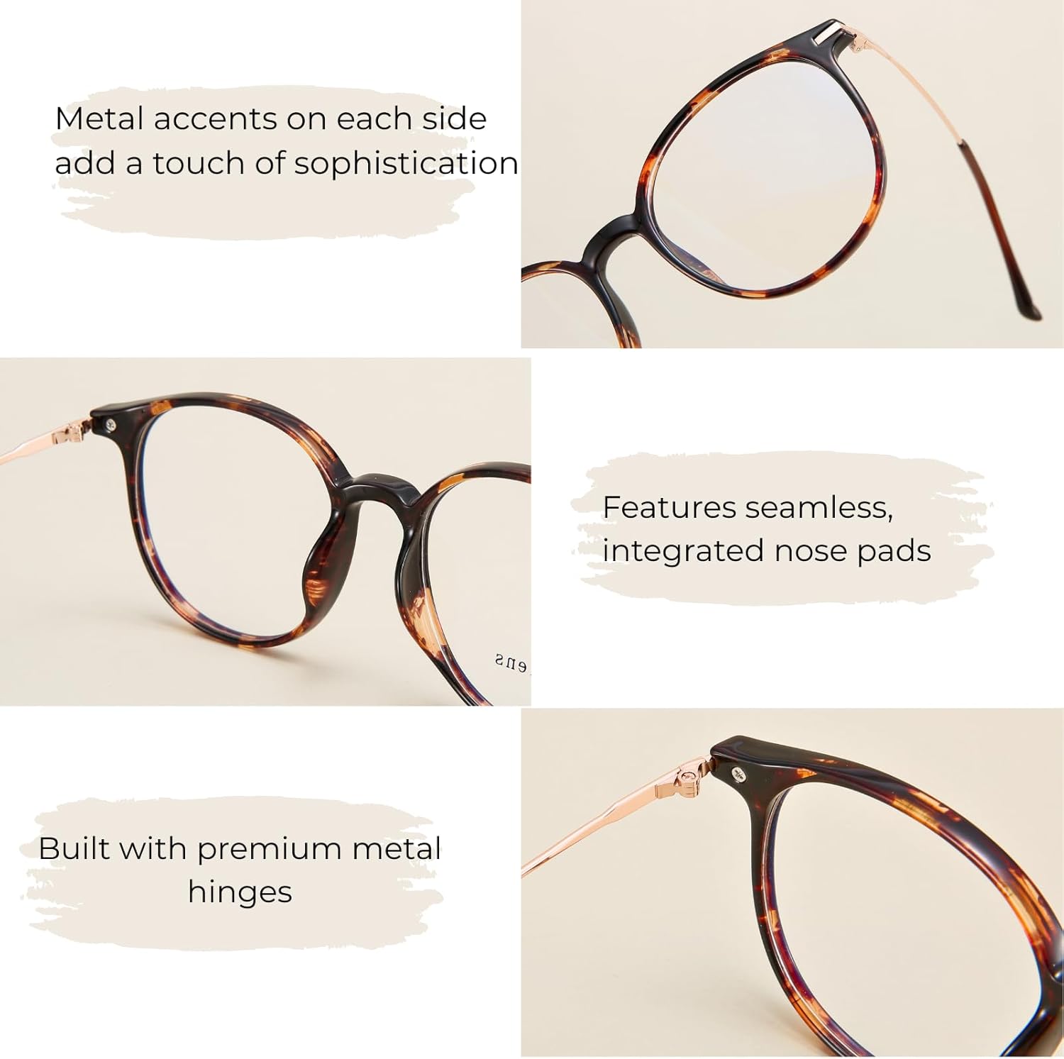 Firmoo Blue Light Blocking Glasses Round Retro Classic Unisex Frame for Woman Man