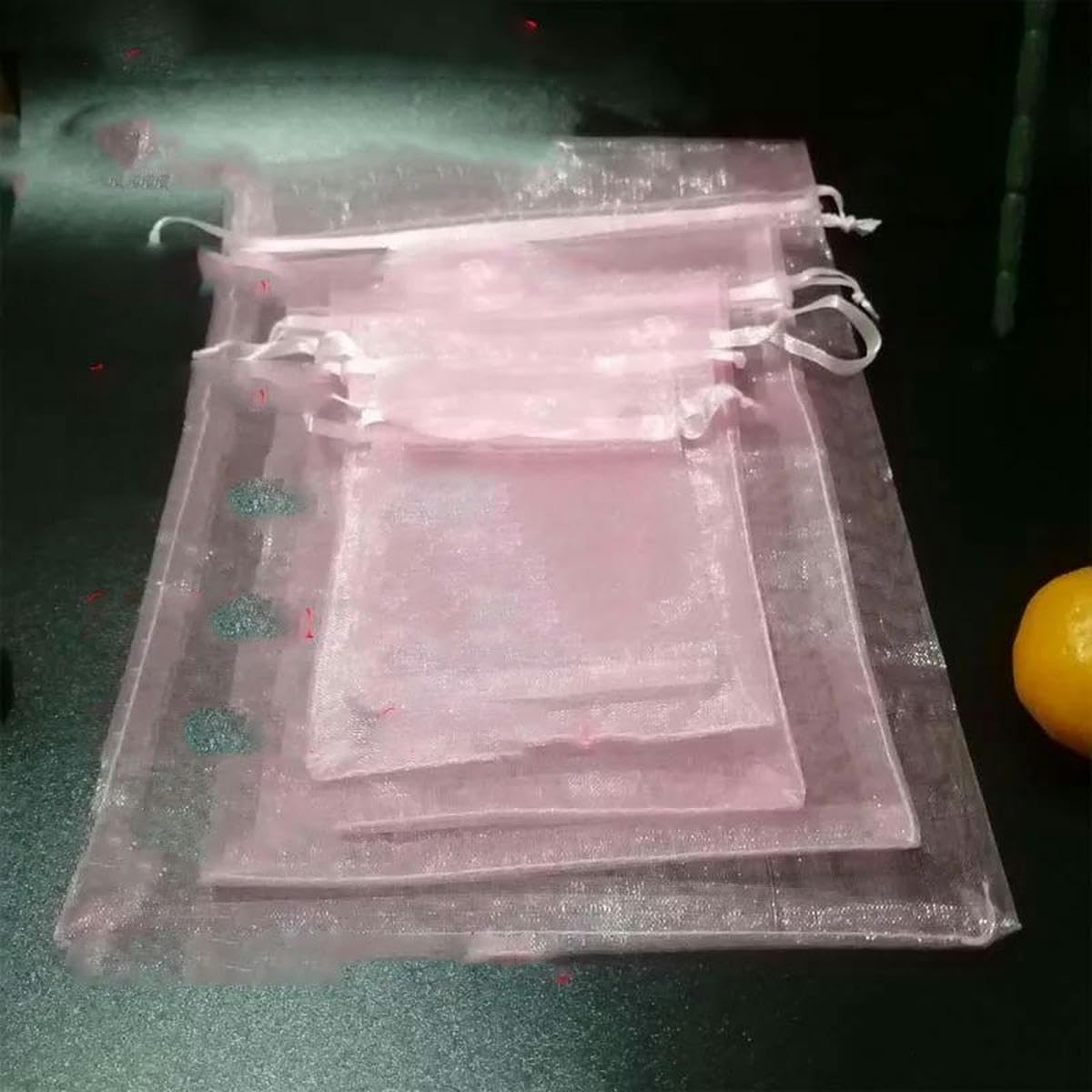 100 Teile/los Rosa Organzabeutel Kordelzugbeutel Schmuckbeutel Geschenkverpackungsbeutel Weihnachten Hochzeit Geschenkpaket Beutel-20x30cm-30lot (3000 Stück)