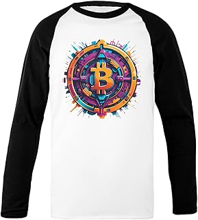 Bitcoin Supernova Biała Koszulka Baseballowa Unisex Z Czarnymi Rękawami Black-Sleeved White Unisex Baseball T-Shirt