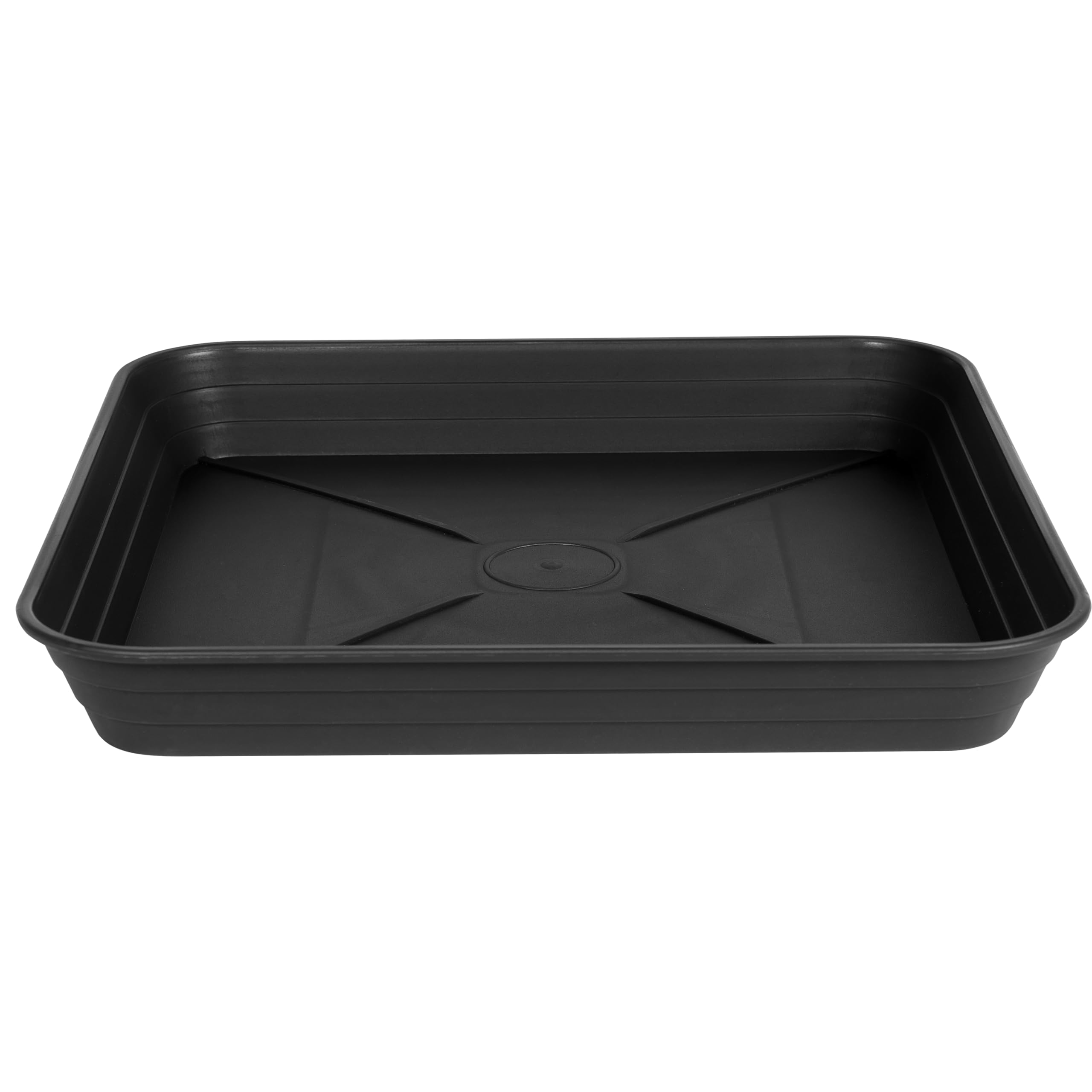 Feyvdzv 6 Inch 4 Pack Square Plant Saucer Tray, Heavy Duty Plastic Plant Saucers for Indoors Outdoor, Flower Planter Drip ...