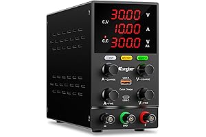 30V 10A Adjustable Switching Regulated DC Bench Power Supply with Intelligent USB Interface