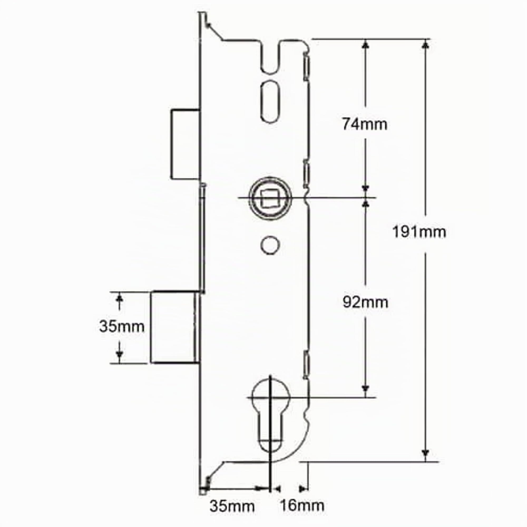 Genuino Gu Caja de Engranajes para Cerradura de Puerta Gu Multi Punto UPVC 35mm 92mm Gu Cerradura