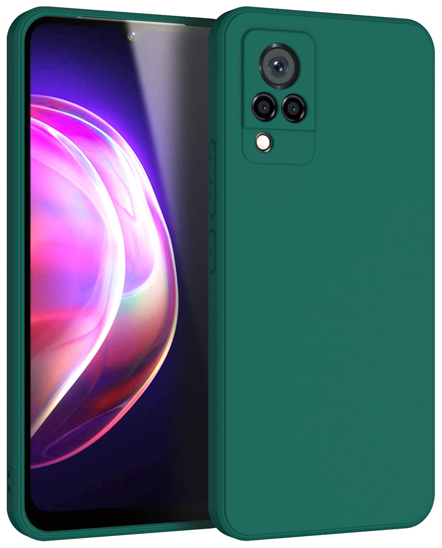 Kapa Matte Lens Protective Back Cover for Vivo V21 (5G), Slim Silicone with Soft Lining Shockproof Flexible Full Body Bumper Case, Green (B09F8T32W8) Amazon Price History, Amazon Price Tracker