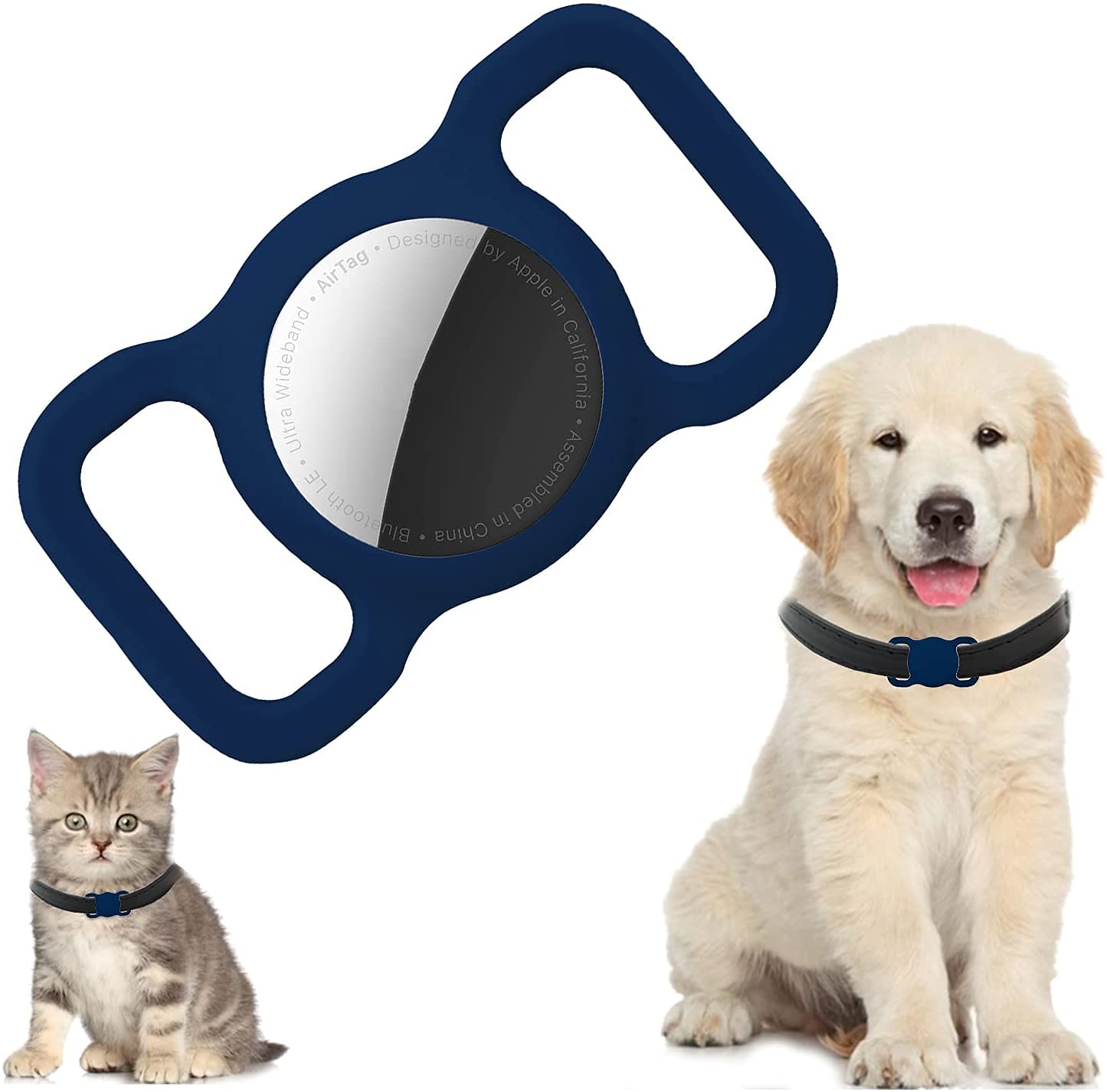 PKQTOP Funda de Silicona para Apple Airtag,Funda de Compatible para Airtag Pet Collar, Carcasa Protectora para Perro Gato Collar — view 18