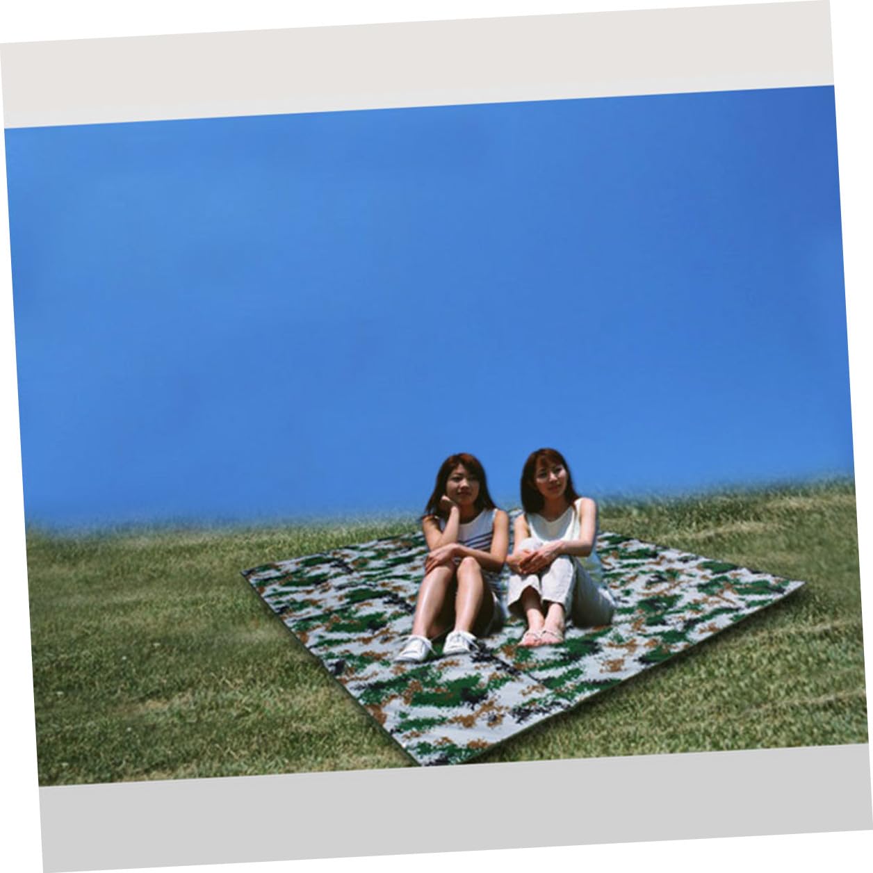 Tappetino da Picnic 200x200 Cm in Alluminio Spesso, Stuoia da Spiaggia e Cuscino Portatile Leggero per Campeggio e Attività All’aperto