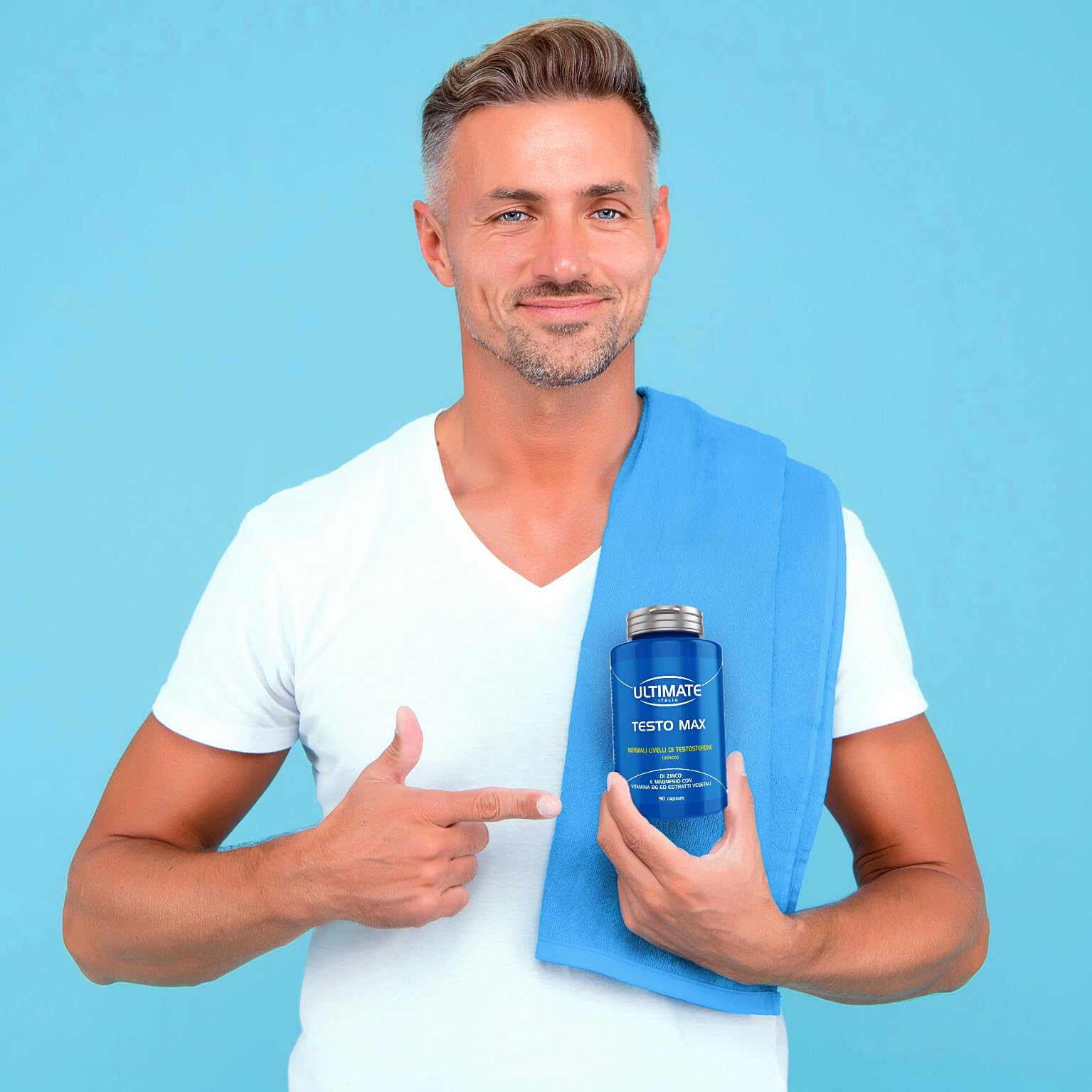 Testo Max - Integratore Per Forza, Potenza, Vigore – Stimola La Produzione Naturale Di Testosterone – Con Tribulus terrestris, Discorea, Fieno Greco, Zinco, Magnesio - 90 Capsule - Ultimate Italia