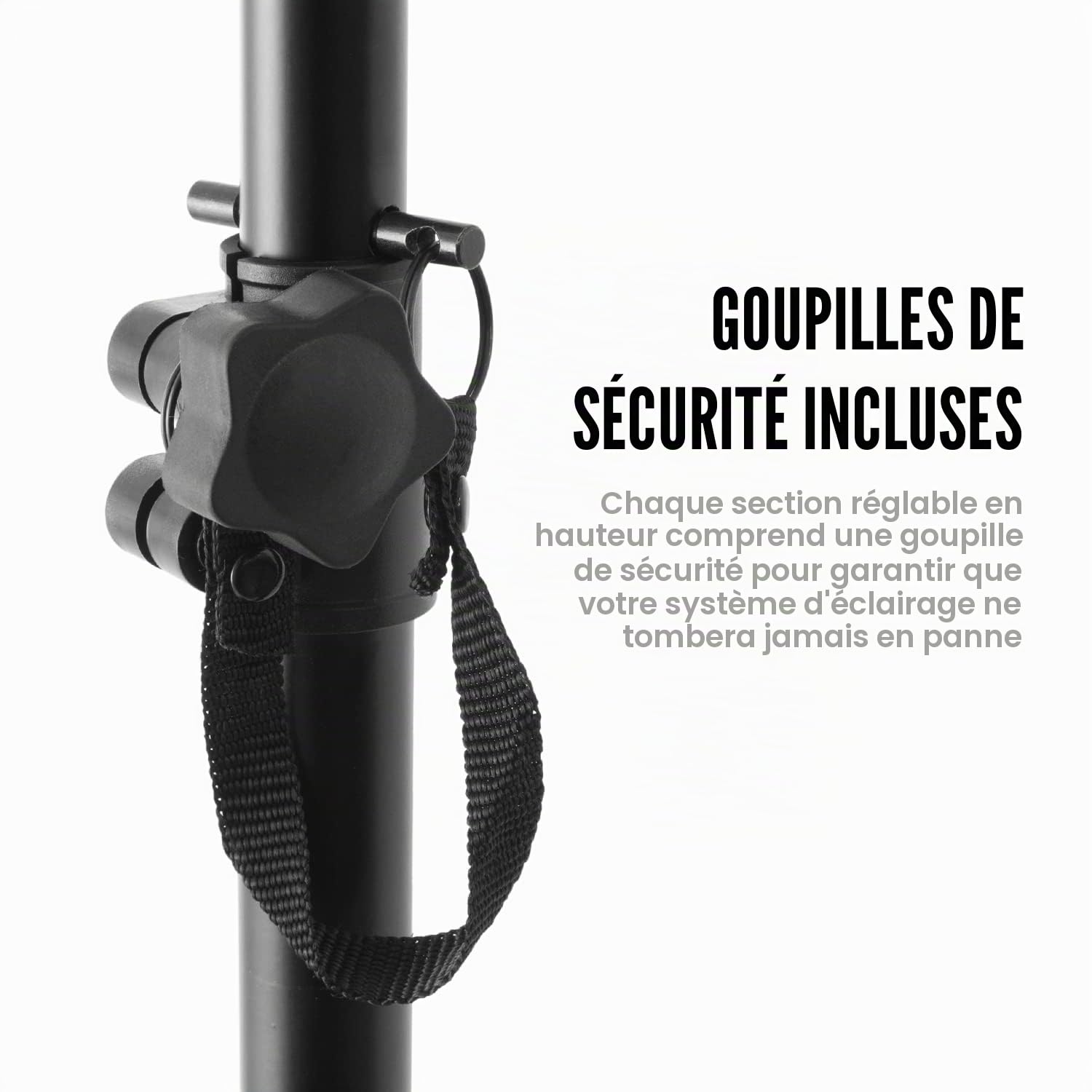 TIGER LIS7-BK T-Bar DJ Lighting - Support d'éclairage de photographie - Noir