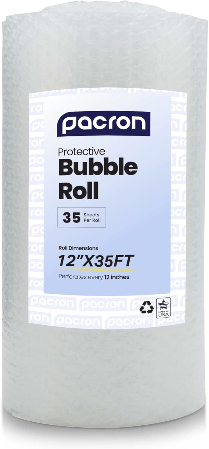 PACRON 35Ft Packing Protective Bubble Roll Wrap for Moving