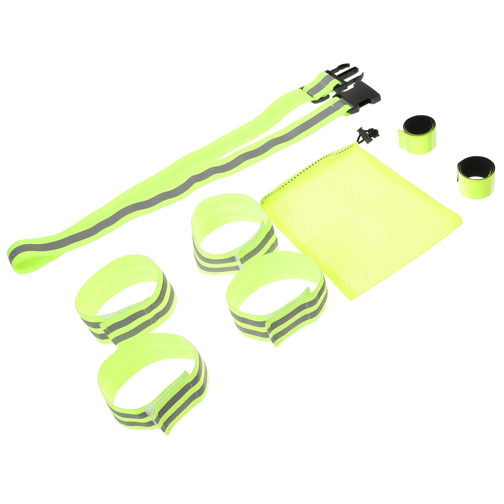 BESPORTBLE Set di Nastri Riflettenti Verdi Movimento Fascia da Uomo Polsino Pellicola Riflettente polsiera Elastica Banda Riflettente da Passeggio Bande Riflettenti di Sicurezza Green