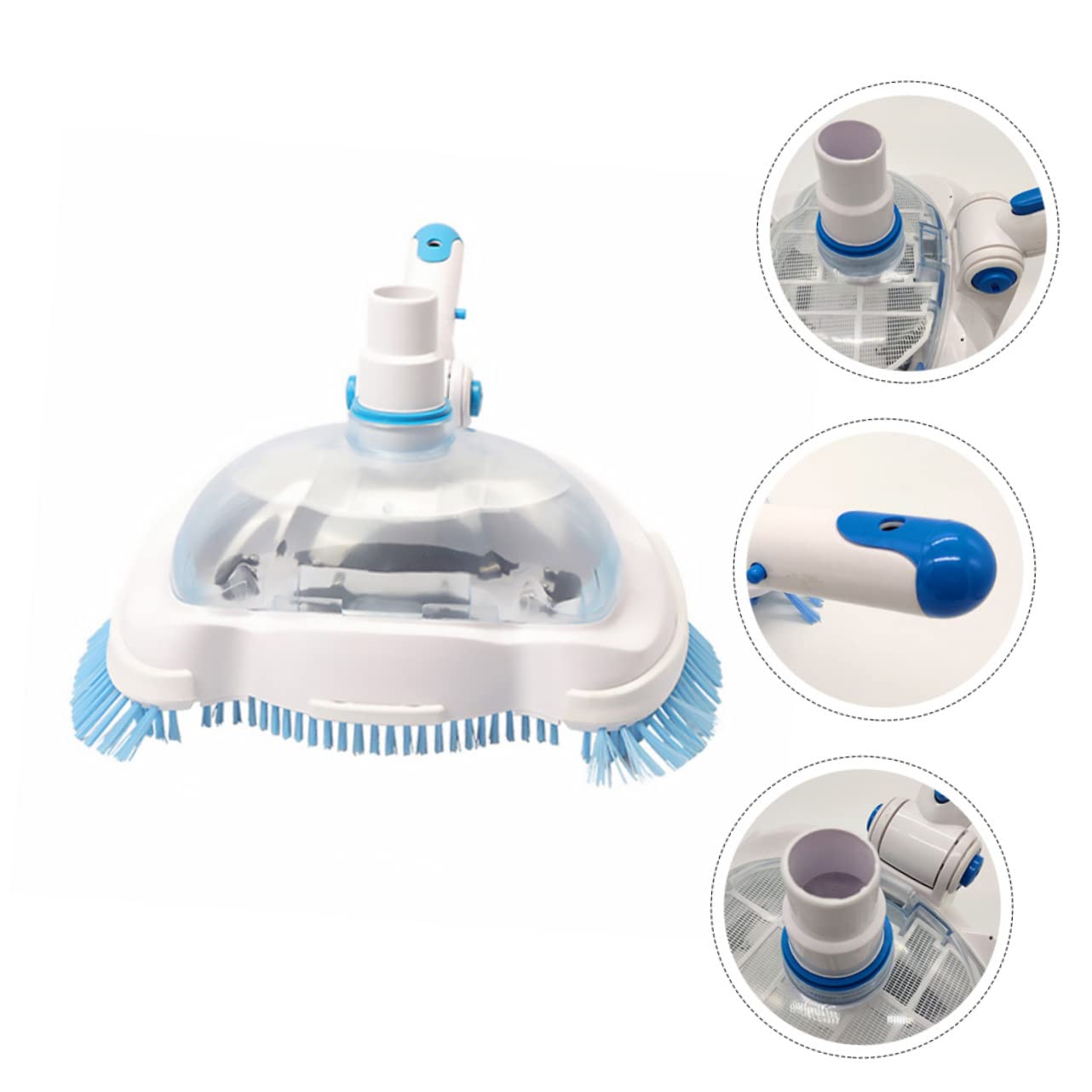 GALPADA Pool Cleaning Supplies Durable Plastic Sucker Pool Vacuum Brush Head Easy Install Remove