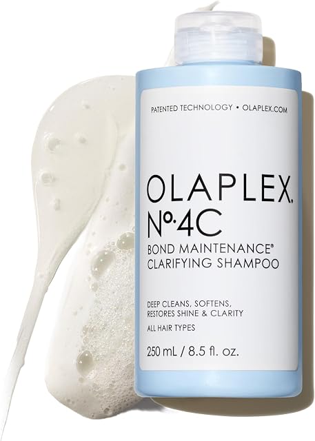 Olaplex No. 4C Bond Maintenance Clarifying Shampoo, Deep Cleans, Softens, Restores Shine, & Clarity, For All Hair Types Experiencing Product Buildup or Excess Oil, 250ml