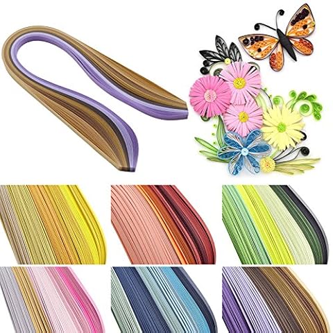 Quilling Paper Assorted Color Origami Scrapbooking DIY Handcraft (390 mm x5m) 30colors 600 Stripes Cover