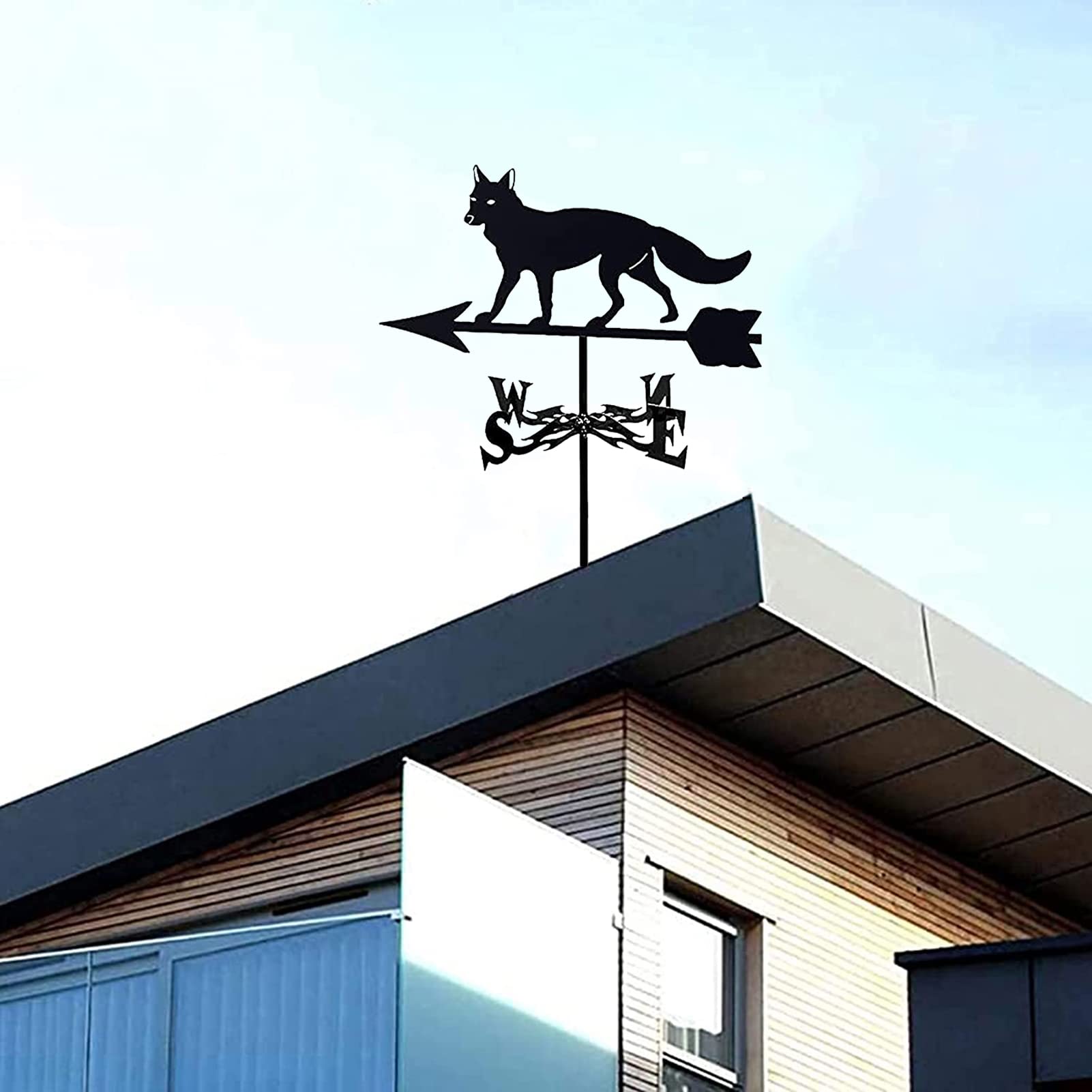 EICOFF Wetterfahne Mit Fuchs Ornament - Windrichtungsanzeiger Für Garten & Hof