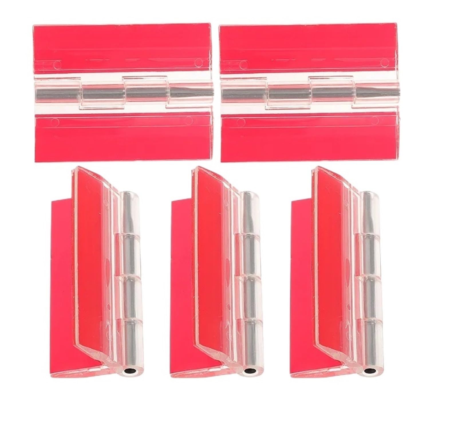 Self-Adhesive Hinges 25 Pcs Transparent Self-Adhesive Acrylic Hinges Sturdy Cabinet Small Box Piano Lid Replacement Foldable Hinge