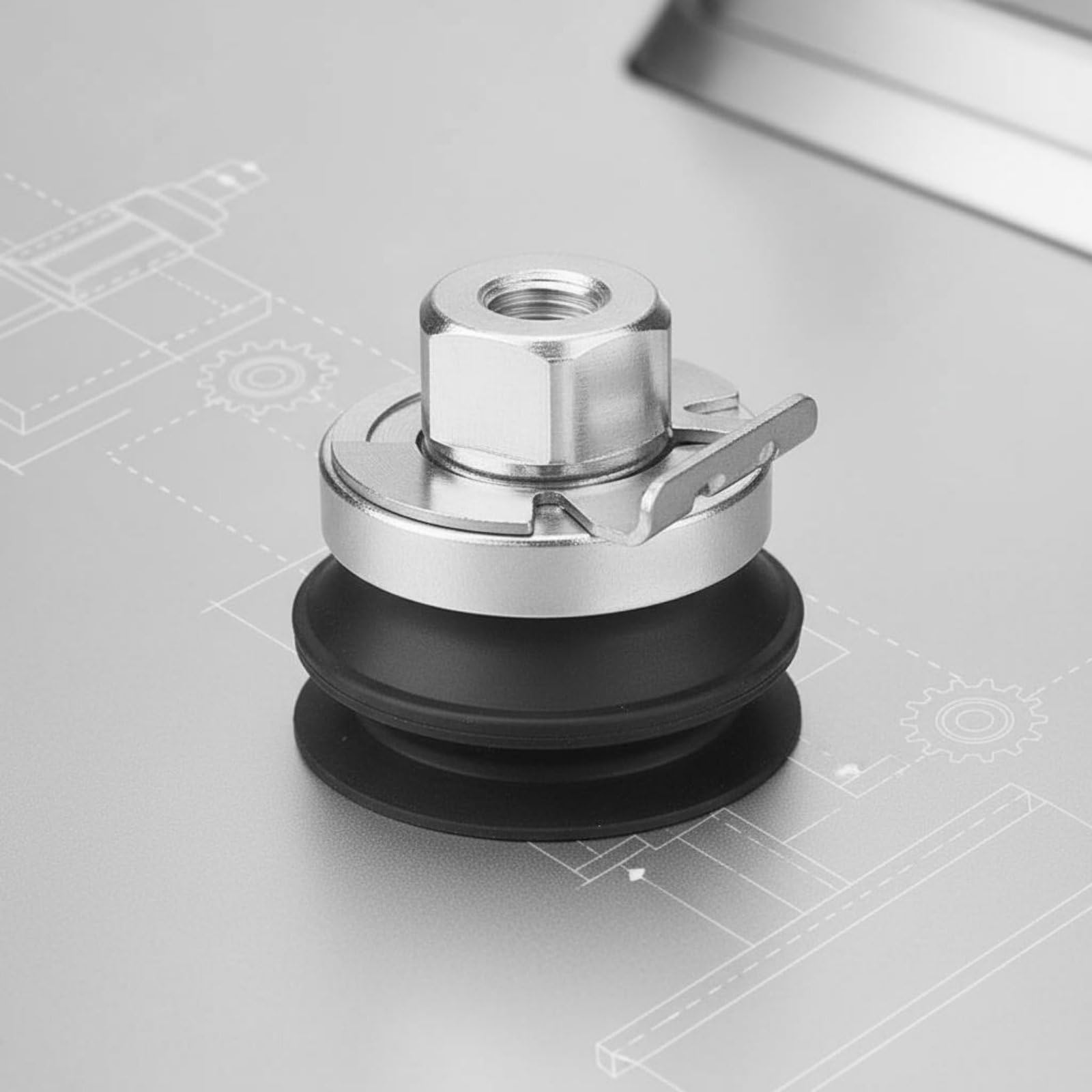 harayaa Manipulador de Vacío con Diseño Bellows Ventosa Resistente a Temperaturas y Materiales Múltiples Reforzado en Caucho Nitrilo y Metal Adecuado para, ZP3E-T125BMN-A16