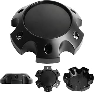 InTech Auto Wheel Center Hub Caps for XD 6 Lug Replacement Center Hubcaps for WheelPros KMC # 1079L145-H42 Rims, Set of 4 Matte Black