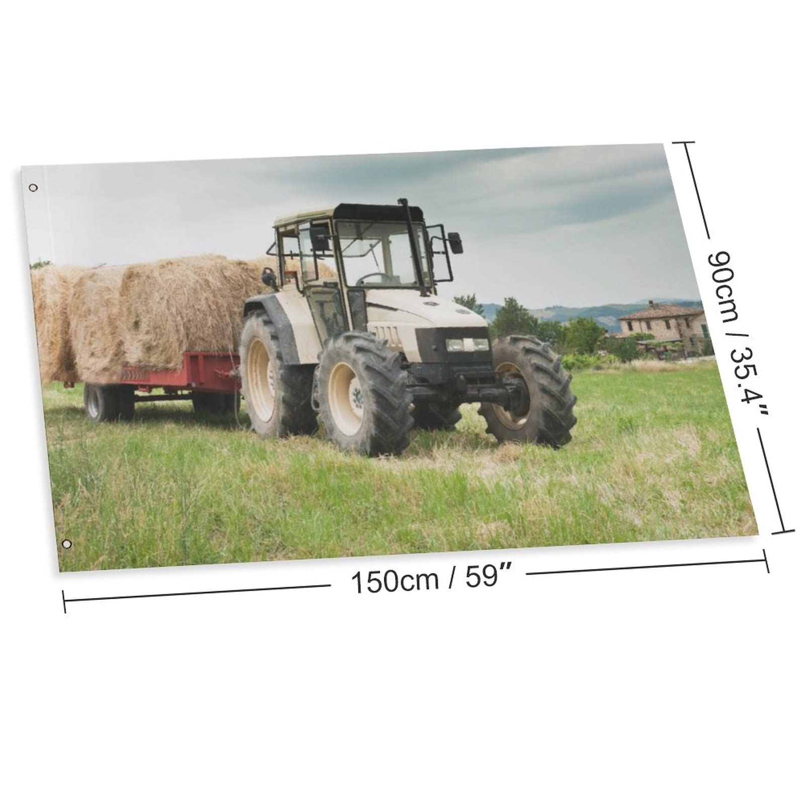 Gartenflagge Mit Traktor-Motiv – Doppelseitig Bedruckt, Wetterfest & Rustikal (30,5 X 45,7 Cm) Für Haus, Hof & Bauerngarten
