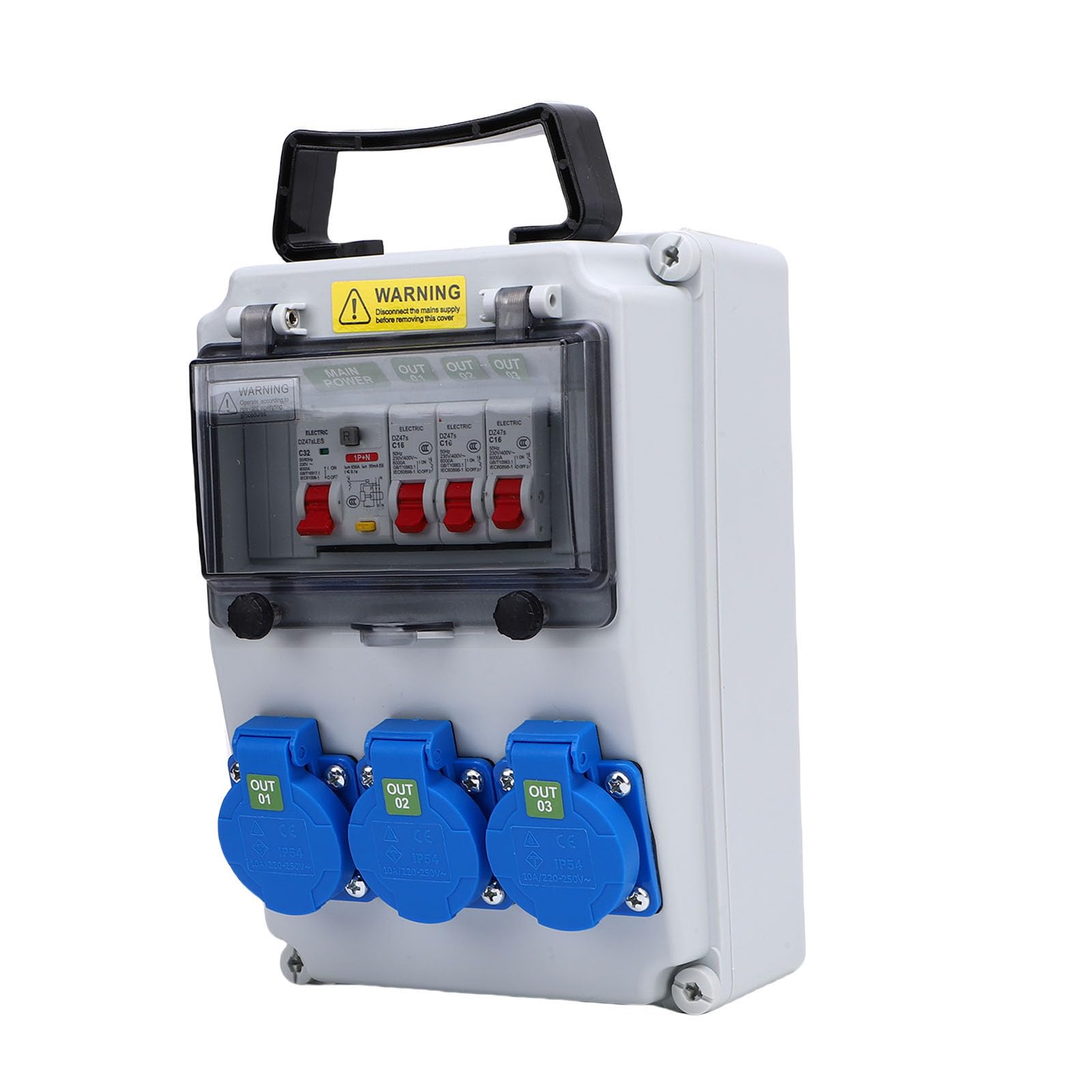 Generic Caja de Tomacorriente Industrial de Mano Resistente Al Impacto Distribución de Energía Impermeable para Renovaciones del Hogar en el Sitio de Construcción