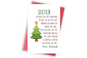 Merry Christmas Card Gifts for Sister