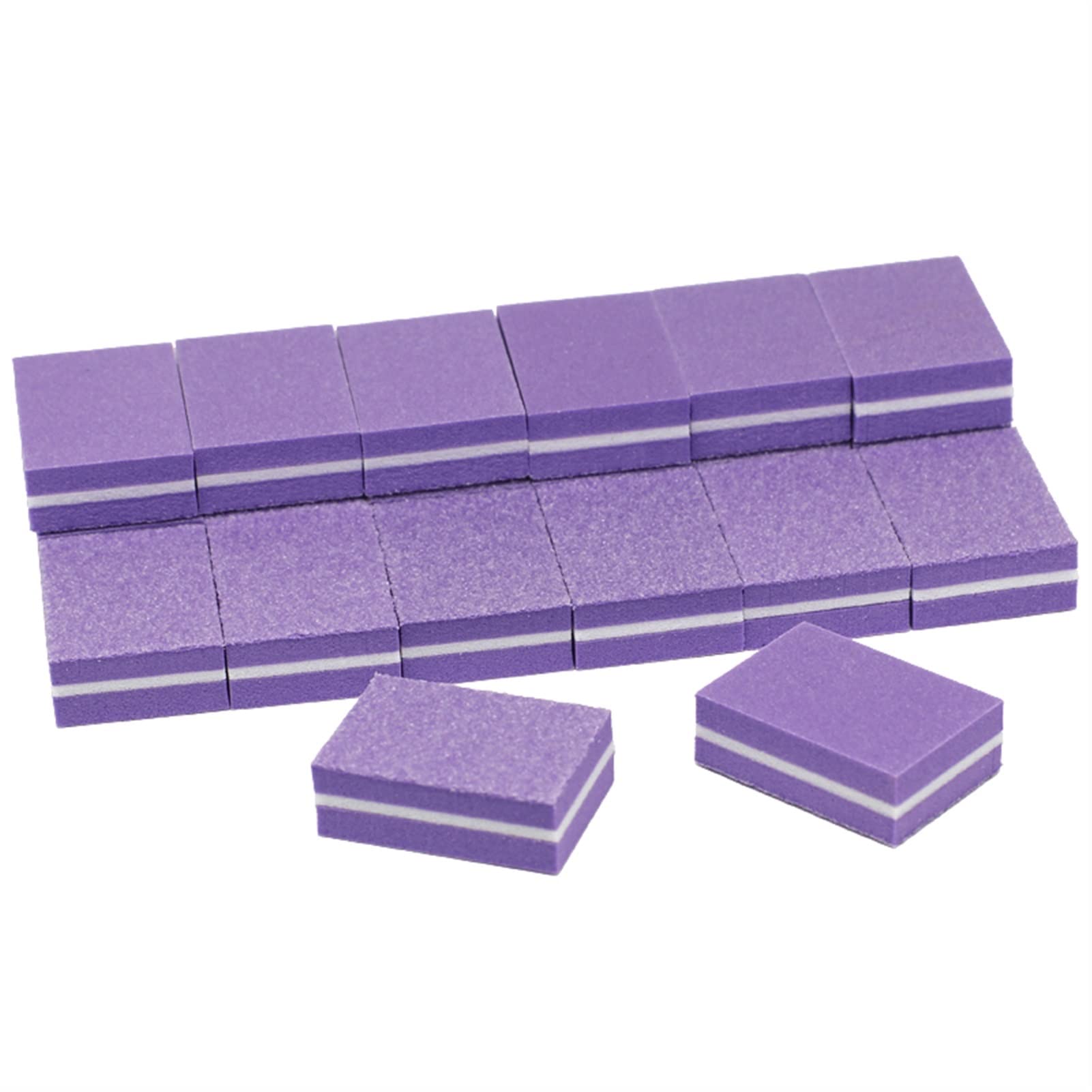 TRUSTTWO Purple Nail Buffer Block 200pcs Nail Art Levigatura Spugna Doppio Lato NailFiles Compatibile con Manicure Grinding Nail Art Tool Compatibile con Gel Lucido The New