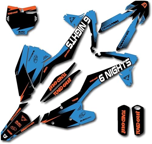 Kit EFX de fábrica, no compre barato Falsificación azul naranja Racing Graphics Kit se adapta a KTM 16-18 SX SXF XC XCF 125 150 200 250 300 450