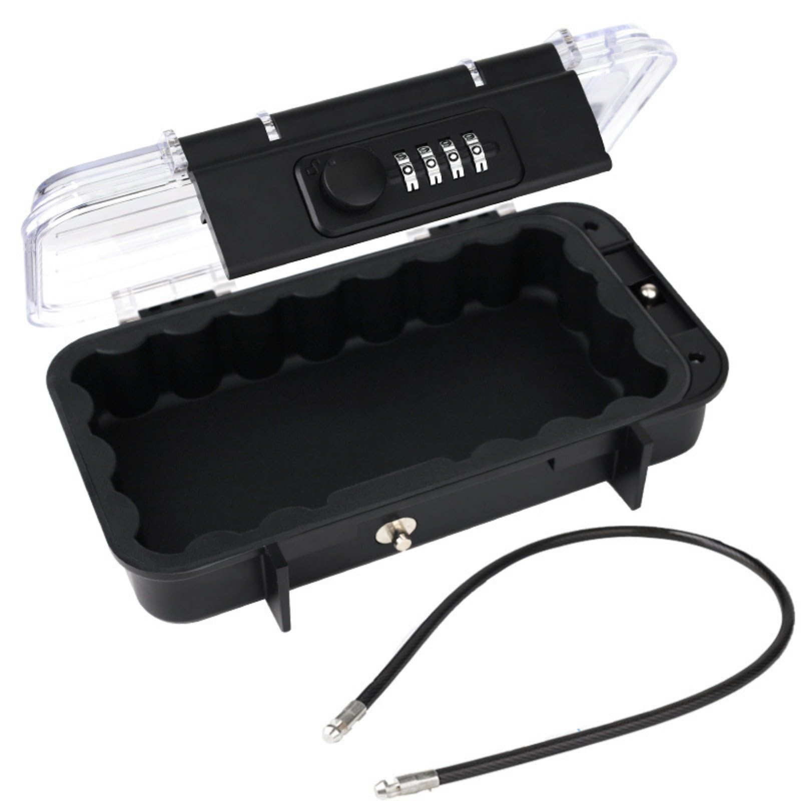 Caja de seguridad de combinación de 4 dígitos para dormitorio, playa, hotel, oficina, hogar, viajes, caja de seguridad portátil