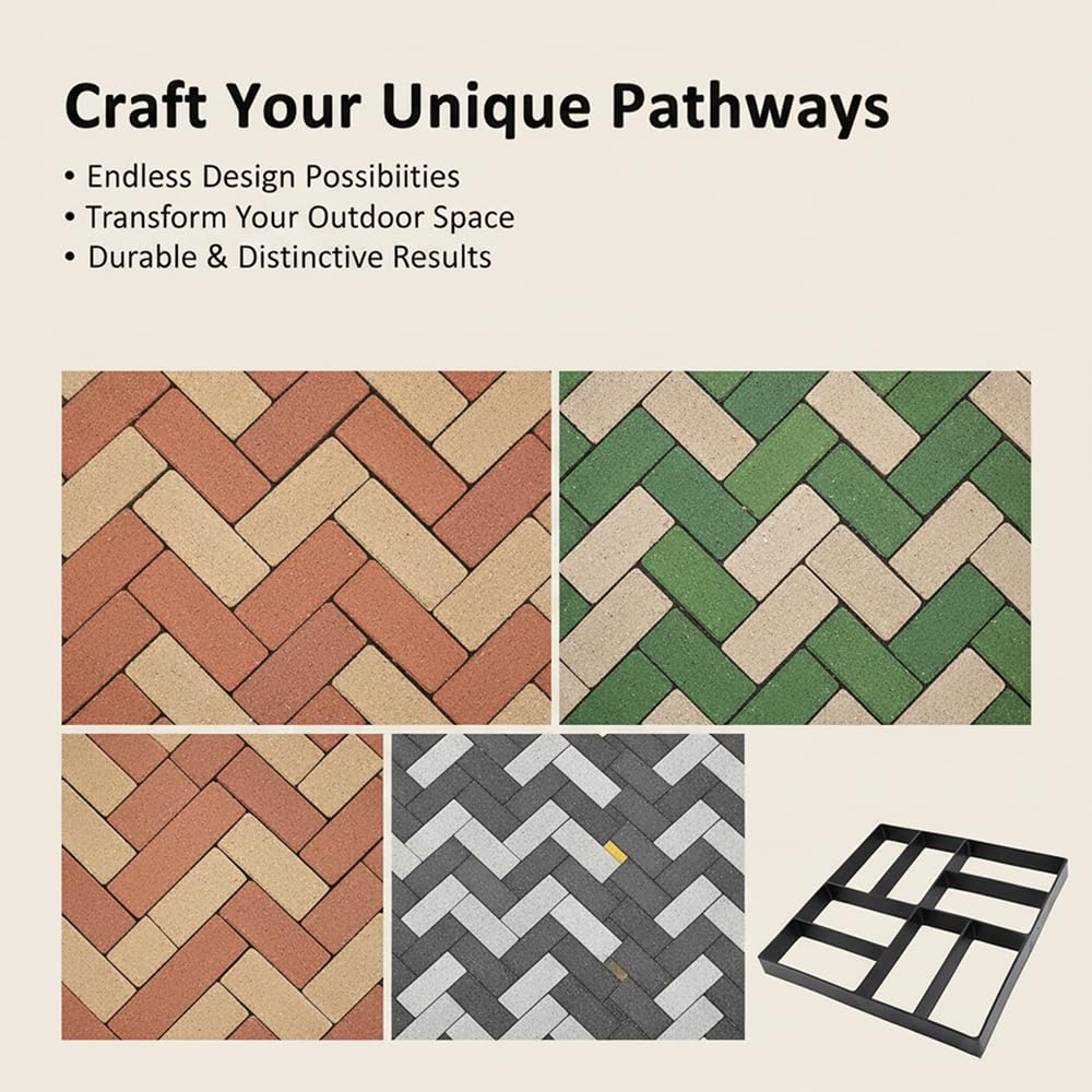 Garden Pavement Mold Garden Walk Pavement Concrete... - Grandado