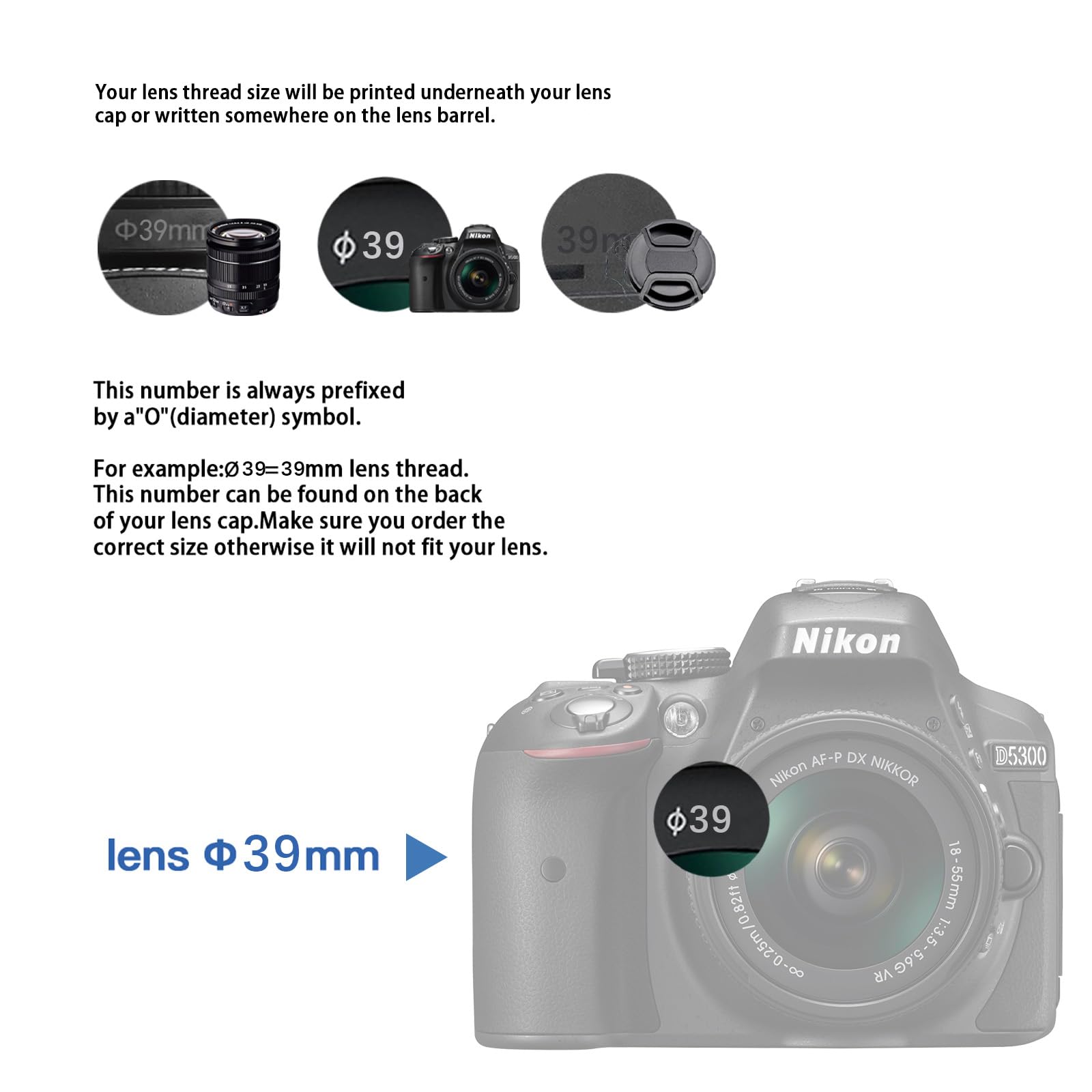 10 Pz Coperchio Obiettivo Anteriore A Scatto 39 Mm Per Nikon - Foto 6