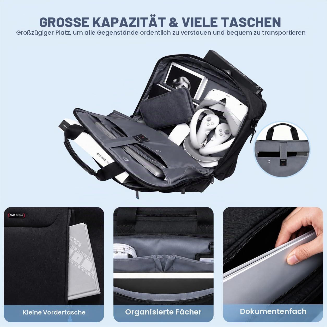 EMPSIGN Laptoptasche Laptop Aktentasche