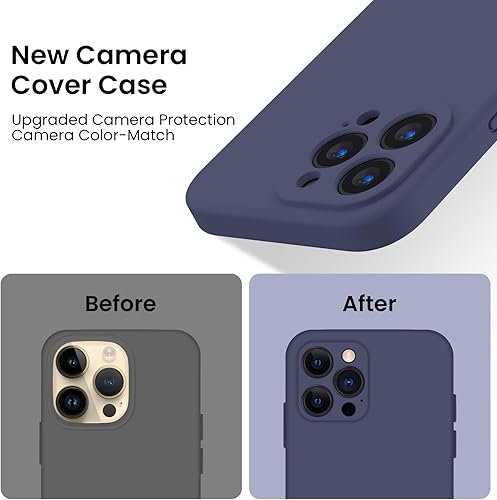 Miniatura 4 de Antlia Funda magnética diseñada para iPhone 14 Pro Max, compatible con MagSafe silicona protección de cámara, forro interior de microfibra
