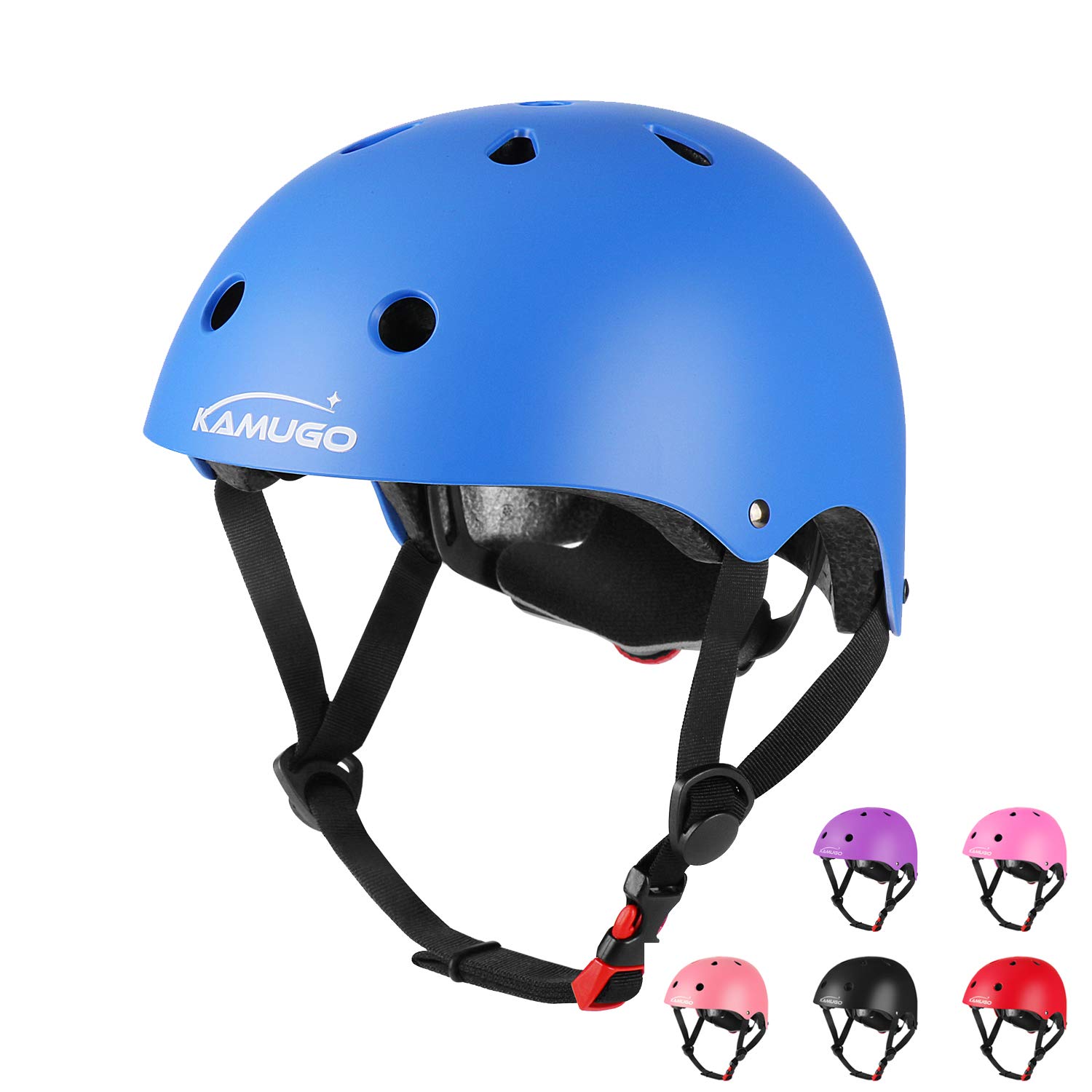 KAMUGO Kids Adjustable Bike Helmet, Suitable for Toddler Age 2-14 Boys Girls, Multi-Sports Cycling Skating Scooter Helmet, 2 Sizes