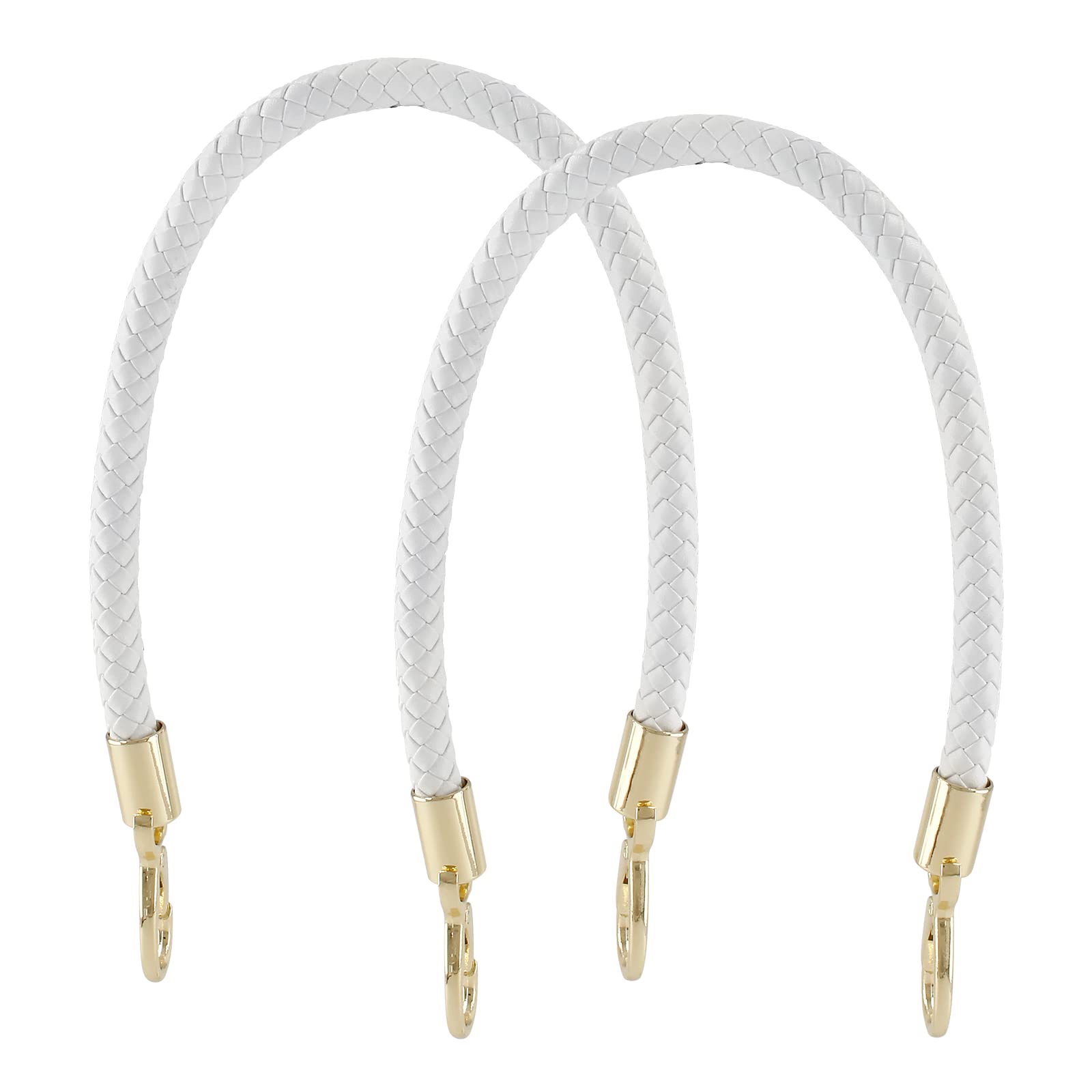 Auvotuis 2Pcs Replacement Purse Handles PU Leather Shoulder Bag Strap Handbag Handles Purse Belt Wallet Straps with Gold Spring Buckle for Bags DIY