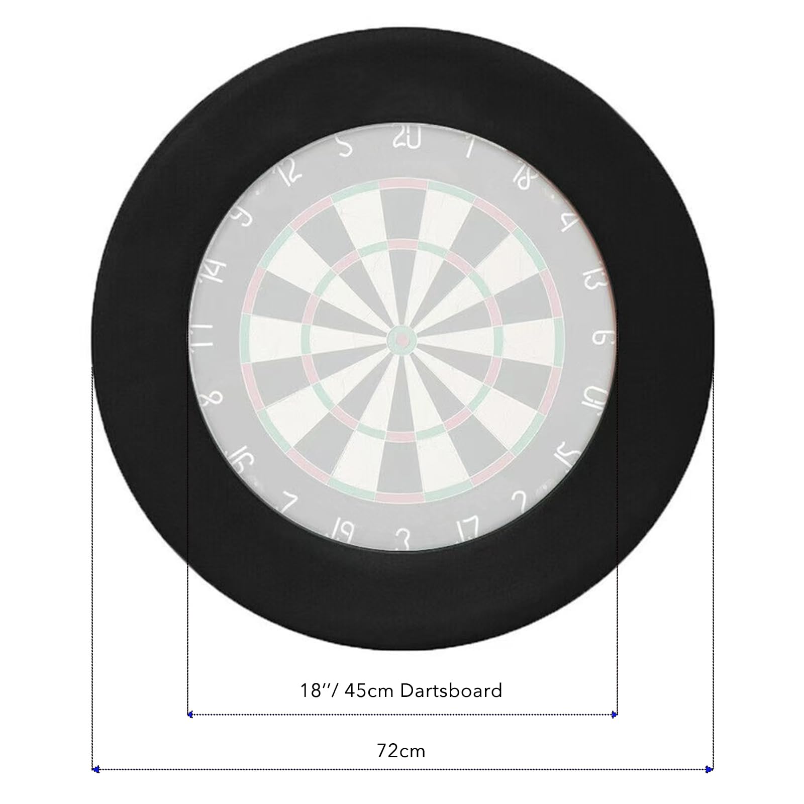 Dartboard Surround Ring passt zu Dartboards mit einem Durchmesser von 18 Zoll/45 cm, eine Dicke von 2,5 cm