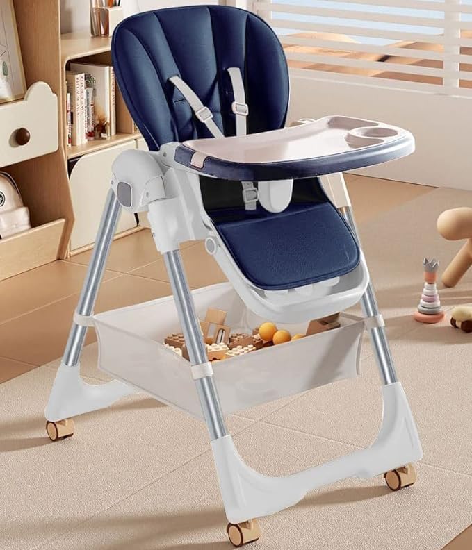 Image of Multifunction 6 in 1 Baby High Chair, Modern Safe & Compact Baby Highchair, Easy to Clean, Removable Tray, Easy to Assemble, 6 Options 3 Seat Positions
