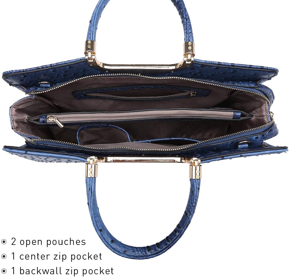 Womens Handbag Top Handle Shoulder Bag Tote Satchel Purse Work Bag with Matching Wallet - Image 4